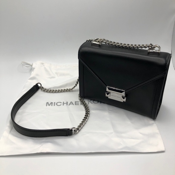 michael kors whitney shoulder bag black